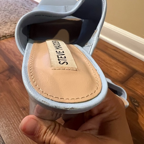 Steve Madden Tule Block Heel Sandal in Lt Blue Lexia SZ 5.5 - Picture 8 of 13